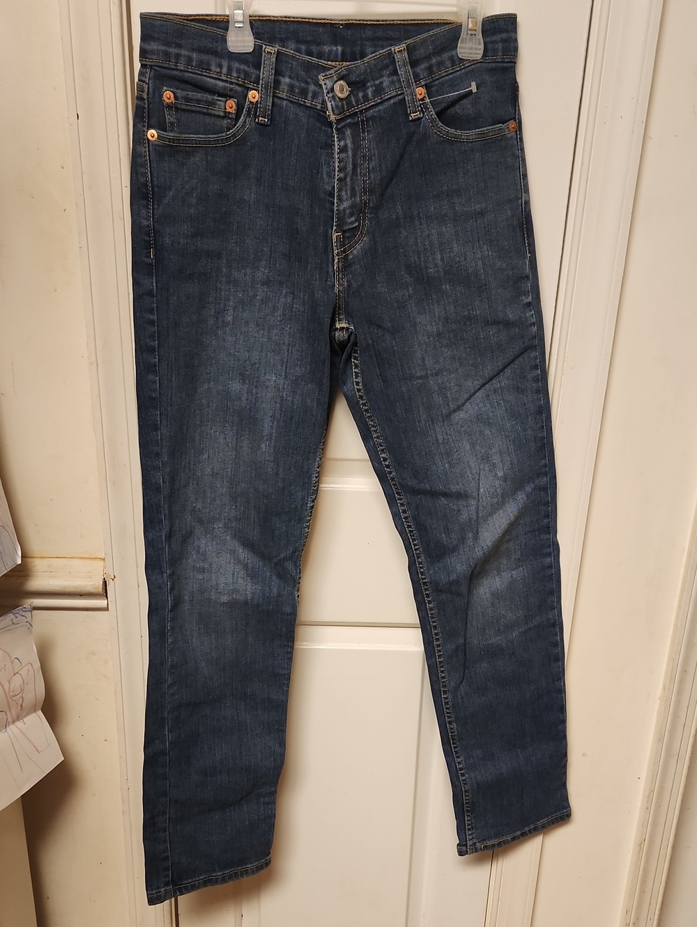 Men's Straight-Leg Jeans in Dark Blue